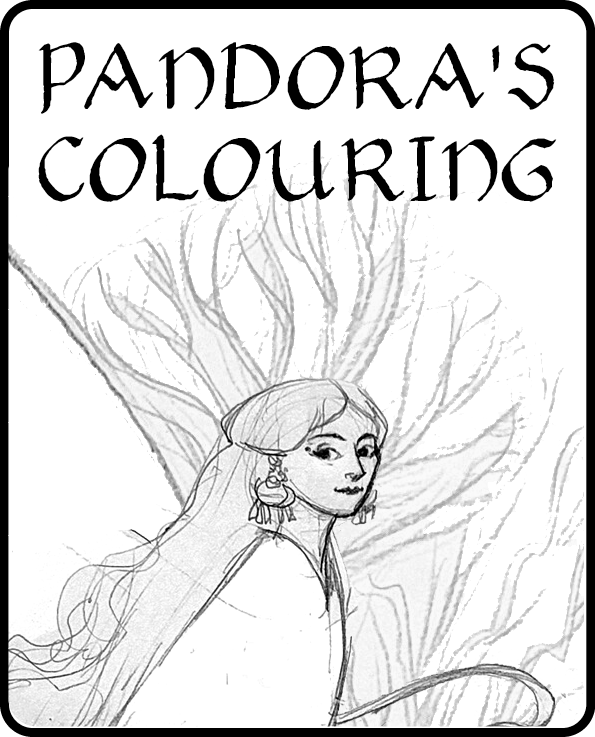 Colouring sheets for the book Pandora and the Story Forge